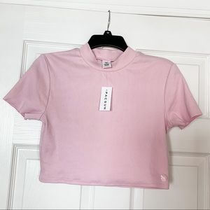 Pacsun Pink Short Sleeve Crop Top